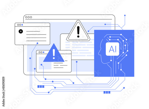 AI-Optimized Incident Response abstract concept vector illustration.