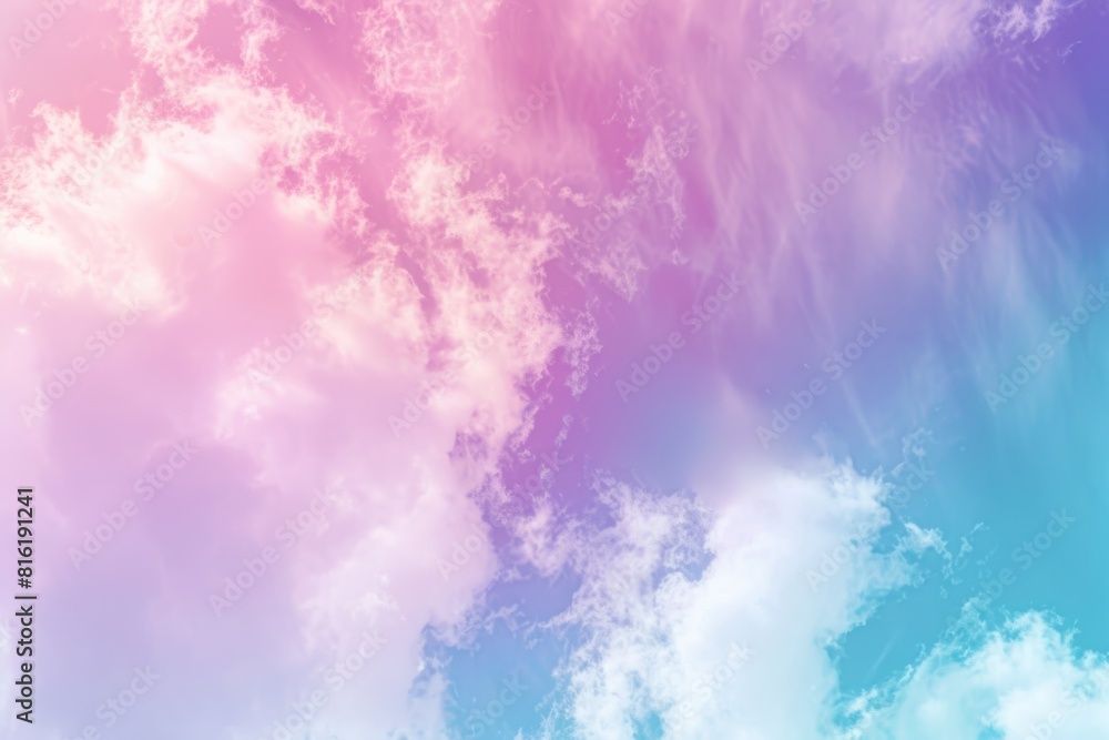Fototapeta premium Pink Background Blue Background. Pastel Gradient Purple and Pink Blurred Background for Summer