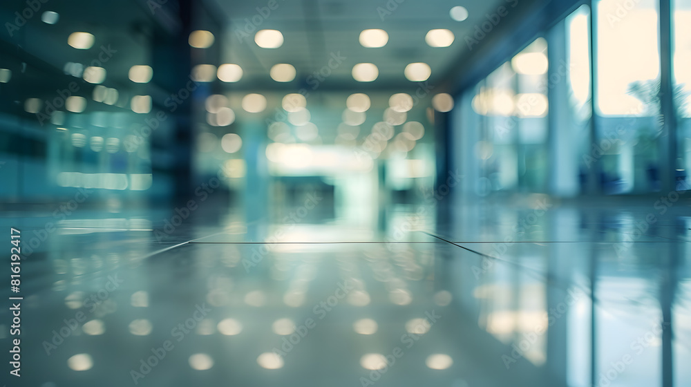 blurred for background office building interior empty hall in the modern office building : Generative AI blurred for background office building interior empty hall in the modern office building : Generative AI