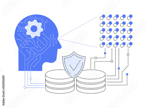 AI-Analyzed Compliance Monitoring abstract concept vector illustration.