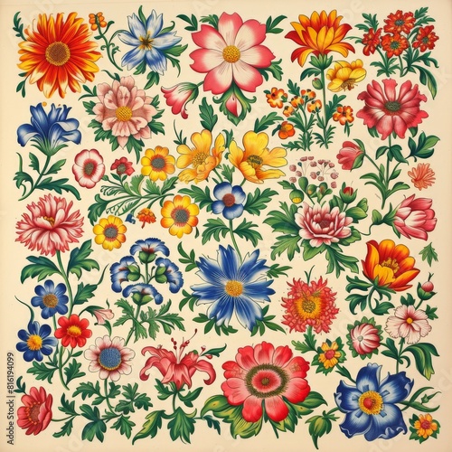 Wallpaper Mural Blossoming Spectrum a Romantic Aerial View of a Colorful Floral S Torontodigital.ca