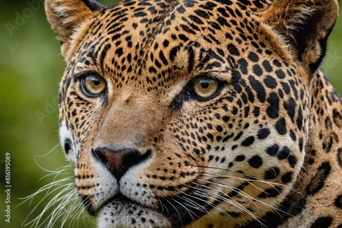 Jaguar face close up