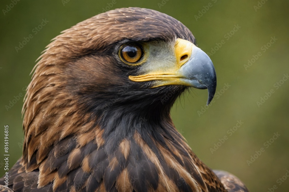 Golden eagle, head close-up. Portrait of a bird of prey. Close up Golden eagle, head close-up. Portrait of a bird of prey. Close up