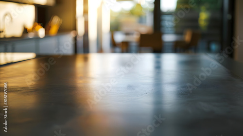 Wallpaper Mural Kitchen table top for product display with blurred modern interior : Generative AI Torontodigital.ca