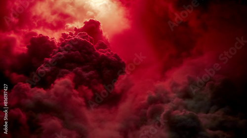 Fototapeta Naklejka Na Ścianę i Meble -  Dramatic red clouds in the sky