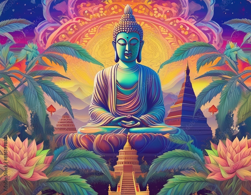 Obraz premium ilustración de Buda(4).