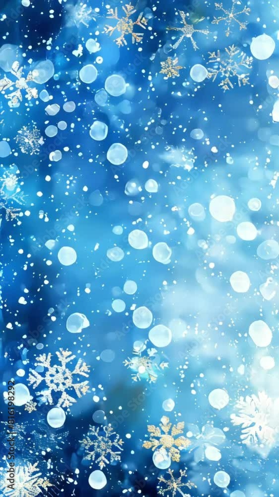 Video of background with snowflakes and a white snowflake in the middle. The snowflakes are scattered throughout the image, creating a sense of movement and energy Video of background with snowflakes and a white snowflake in the middle. The snowflakes are scattered throughout the image, creating a sense of movement and energy