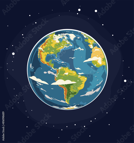Planet earth in space	
