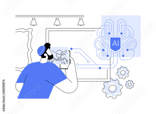 AI-Generated Augmented Reality Art abstract concept vector illustration.