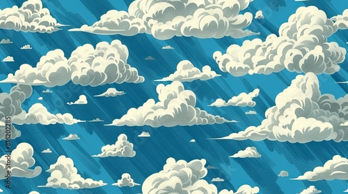  A sky filled with many clouds or a blue sky with some white clouds in its center
