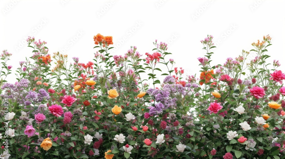 Fototapeta premium A Romantic Aerial View of a Colorful Floral Sea