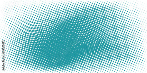 Green - turquoise background divided by diagonal. Vector illustration Background into two colors with halftone. vector eps10