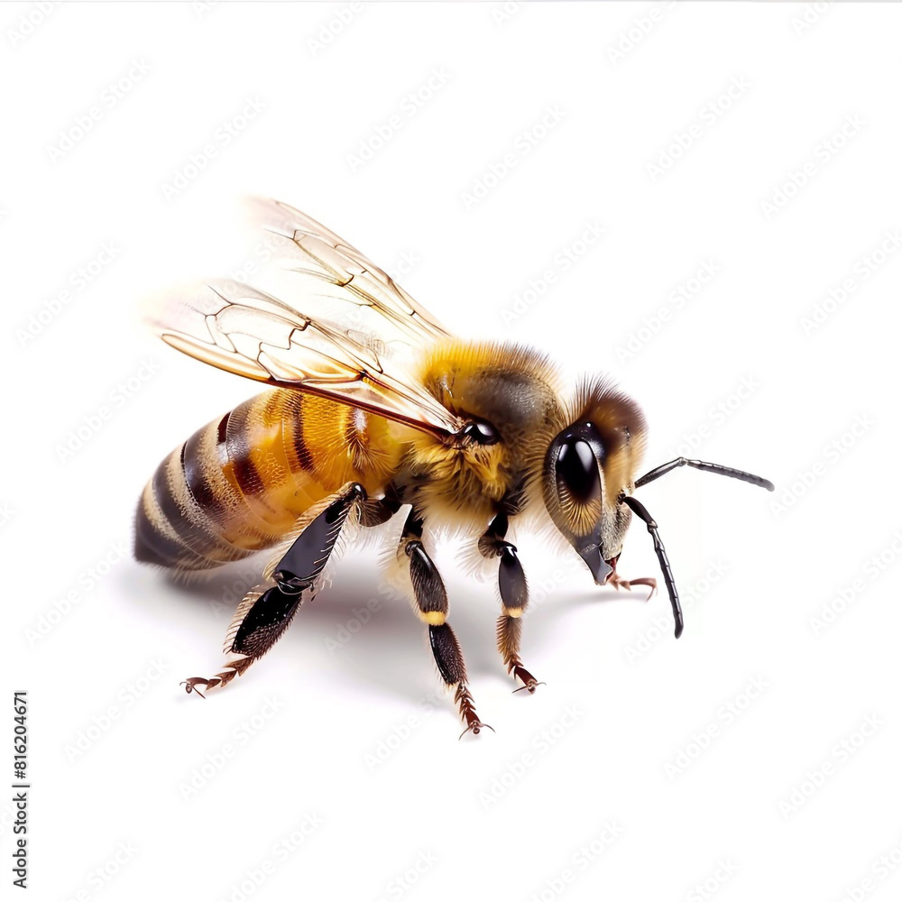 bee on white background bee on white background