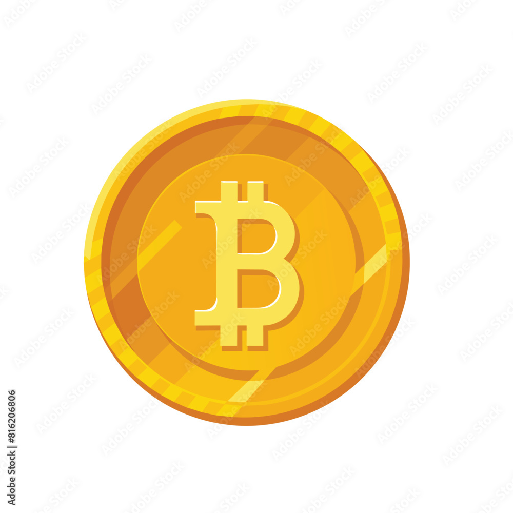 gold bitcoin isolated on white background gold bitcoin isolated on white background