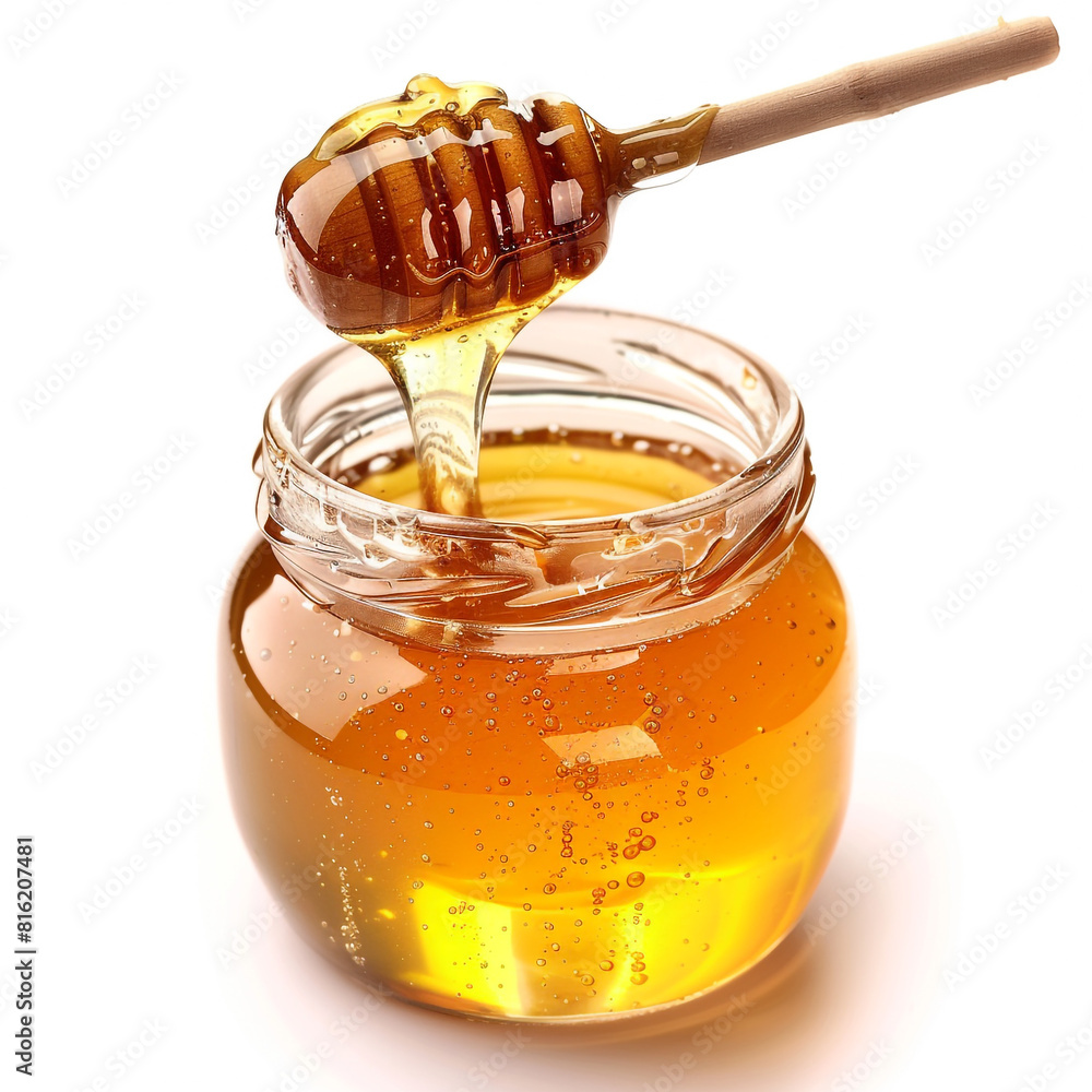 honey on the white background. honey on the white background.
