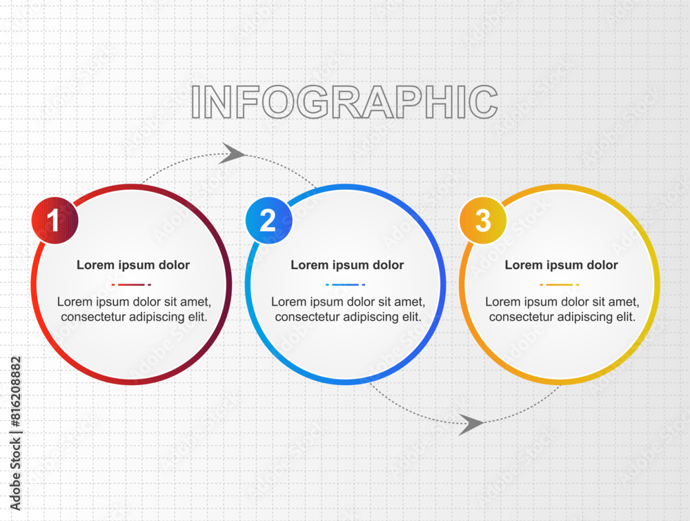 Infográfico passo a passo com número