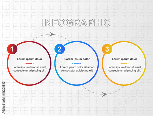 Infográfico passo a passo com número