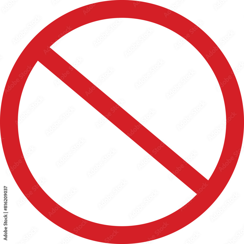 Set of Prohibition sign icon. Crossed out red circle. Vector Illustration. Set of Prohibition sign icon. Crossed out red circle. Vector Illustration.