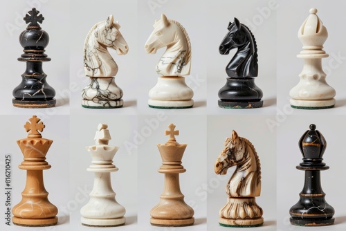 Wallpaper Mural Evolution of Chess Pieces: A Study of Textures and Materials from Wood to Plastics Torontodigital.ca