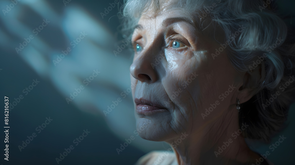 senior beautiful woman showing : Generative AI senior beautiful woman showing : Generative AI