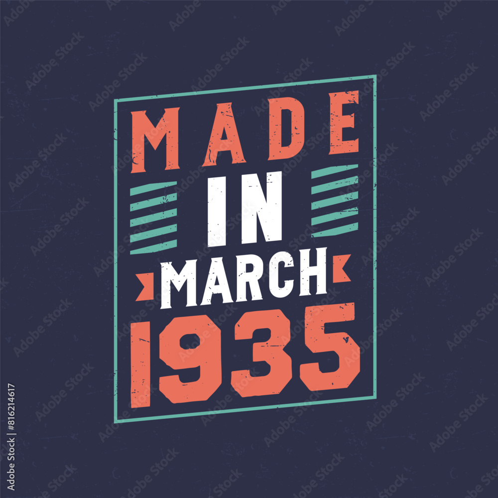 Made in March 1935. Birthday celebration for those born in March 1935