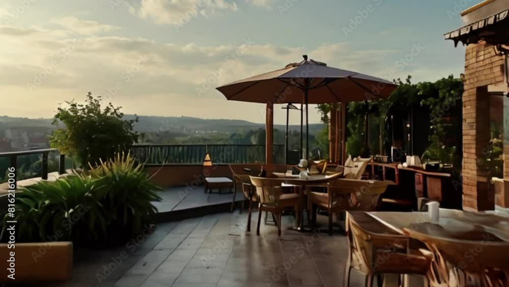 custom made wallpaper toronto digitalRooftop Patio with Mountain View and Outdoor Seating