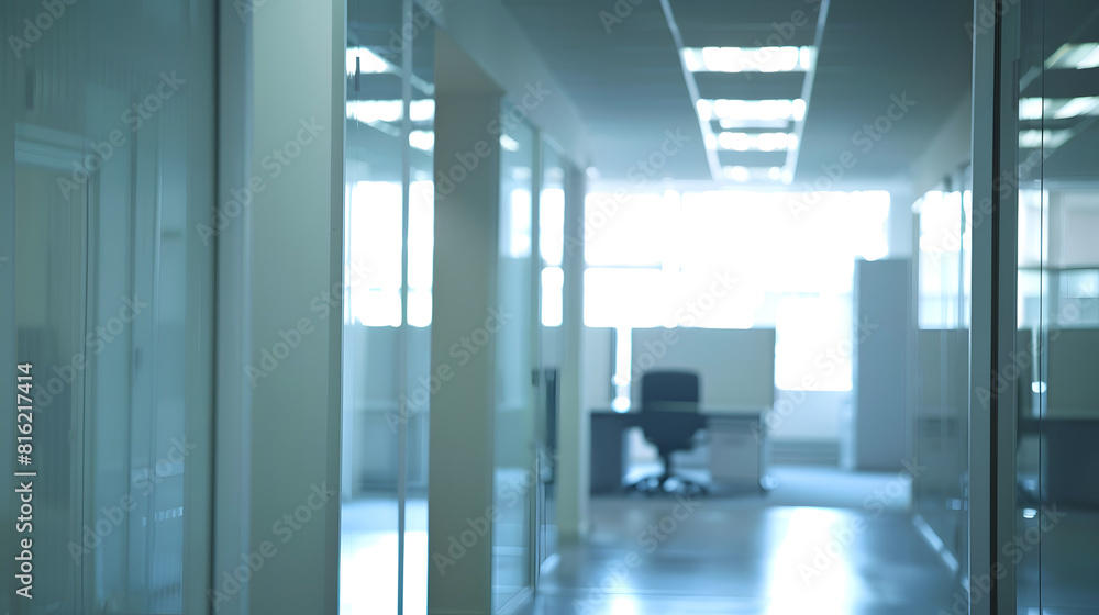 Bright empty office interior : Generative AI Bright empty office interior : Generative AI