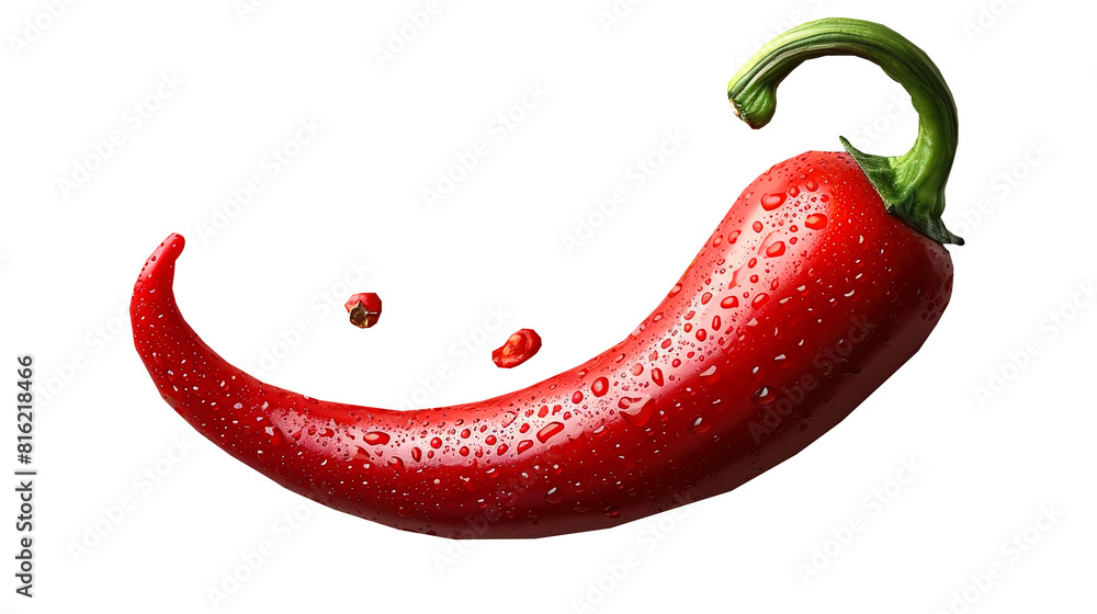 Fresh hot red chili pepper isolated on a transparent background Fresh hot red chili pepper isolated on a transparent background