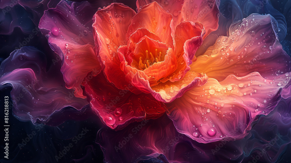 universe in the vague shape of a lisianthus bloom, undefined and abstract,generative ai universe in the vague shape of a lisianthus bloom, undefined and abstract,generative ai