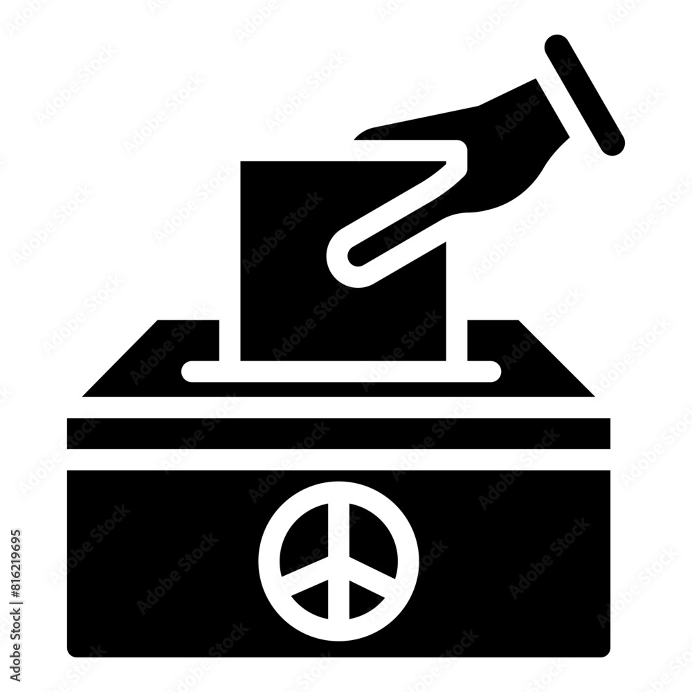 Vote Glyph Icon Design Vote Glyph Icon Design