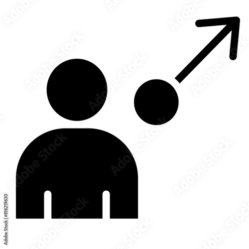 Male Glyph Icon Design