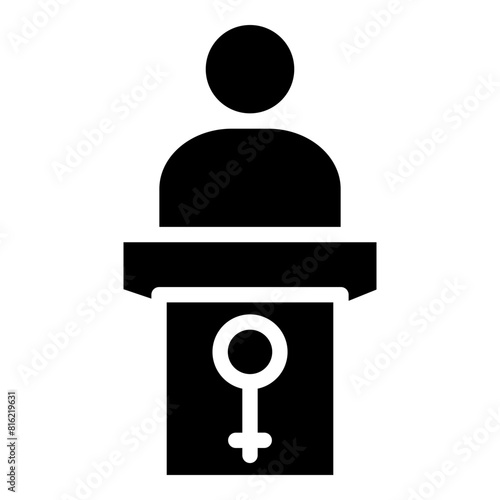 Politician Glyph Icon Design