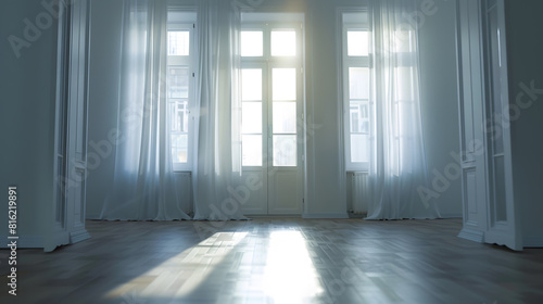 beautiful new apartment interior empty room   Generative AI