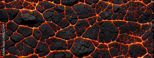  Lava texture fire background rock volcano magma molten hell hot flow flame pattern seamless. Earth lava crack volcanic texture ground fire burn explosion stone liquid black red inferno planet relief. photo
