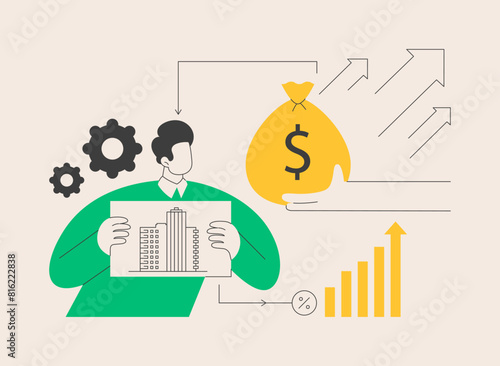 Building investment abstract concept vector illustration. © Visual Generation