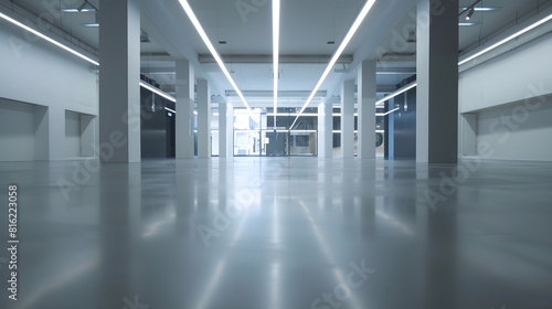 New Empty Large Retail Shop Space Clean Floor   Generative AI