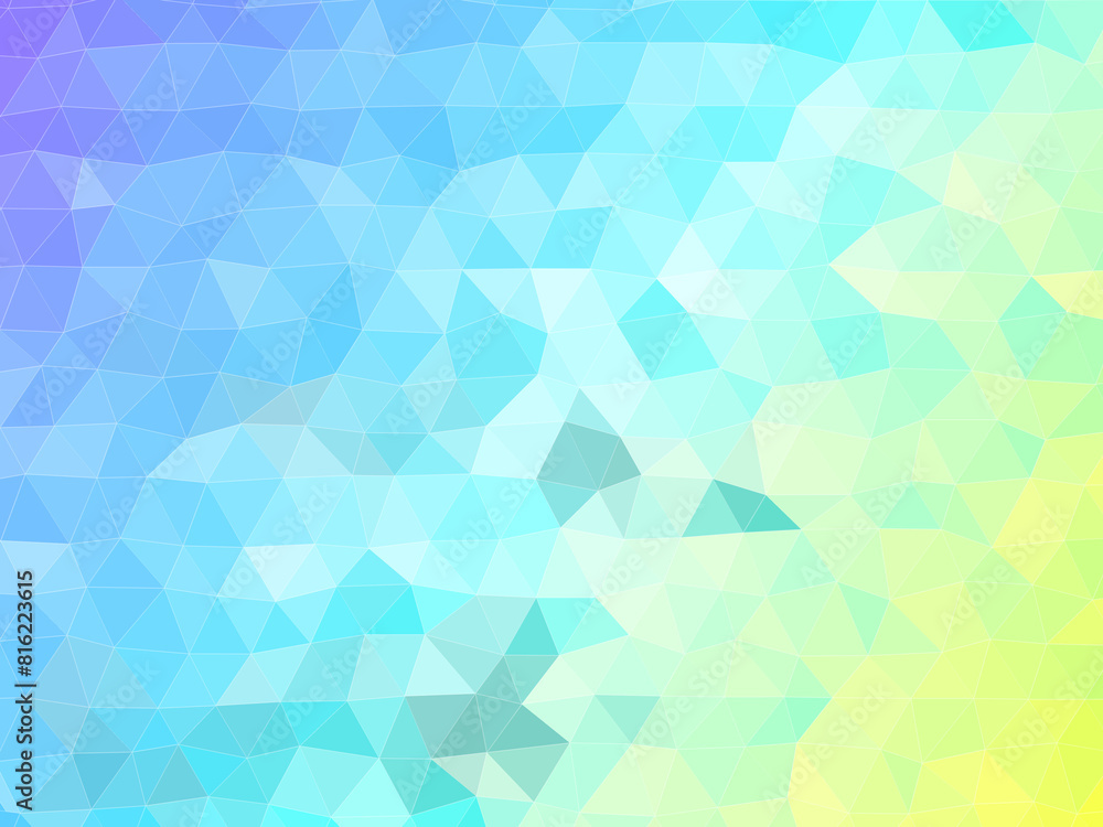 Obraz premium 青や黄色のグラデーション. ポリゴン背景. Blue and yellow gradient. Polygon background.