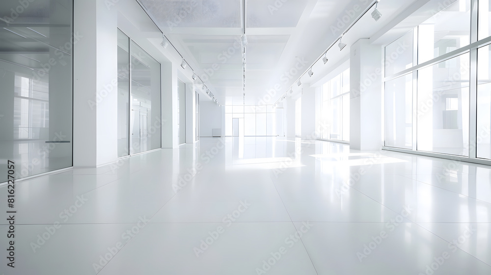 Empty hall in the modern office building : Generative AI Empty hall in the modern office building : Generative AI
