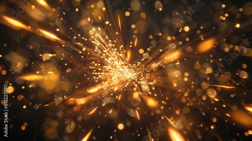 A bright yellow explosion of sparks and fire