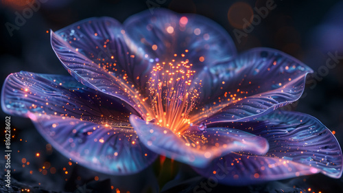 universe in the vague shape of a lisianthus bloom, undefined and abstract,generative ai