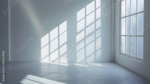 empty room with window shadow : Generative AI