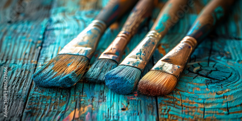 Inspiration and creativity: color palette and brushes