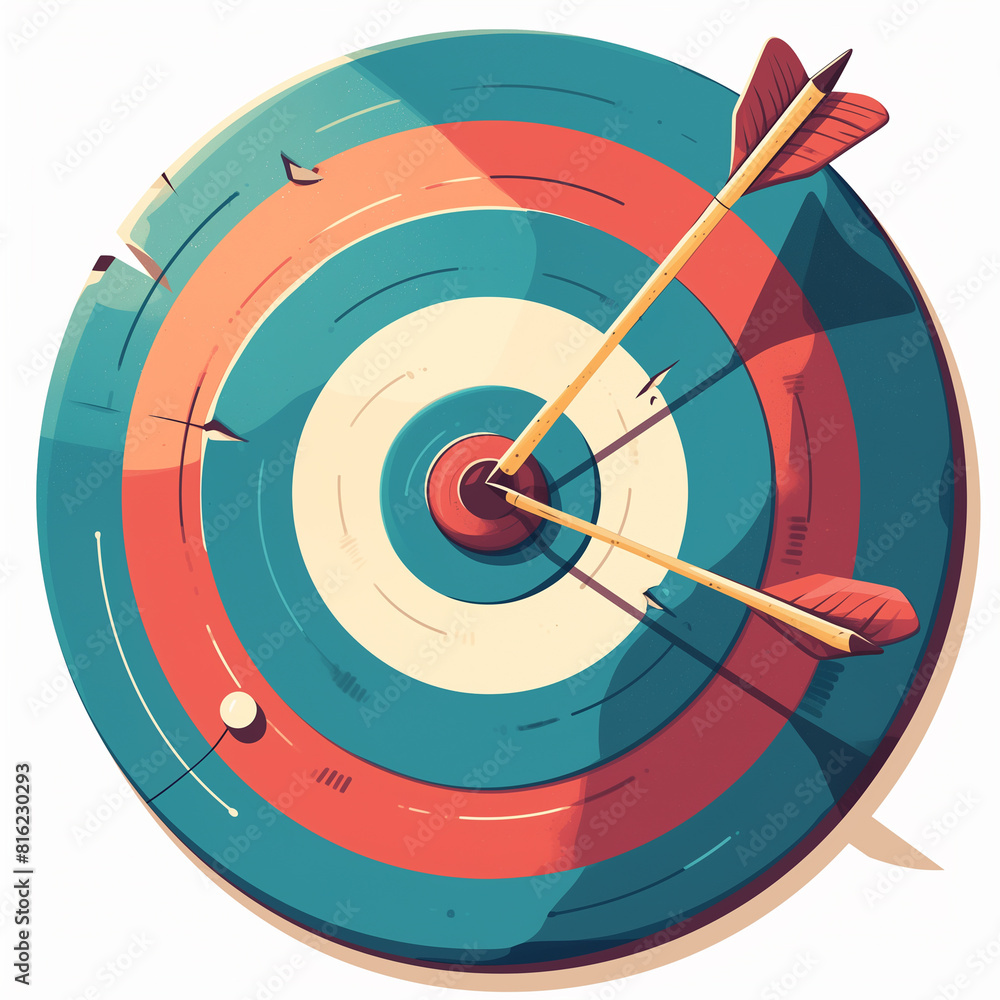Target With Arrows Illustration Target With Arrows Illustration