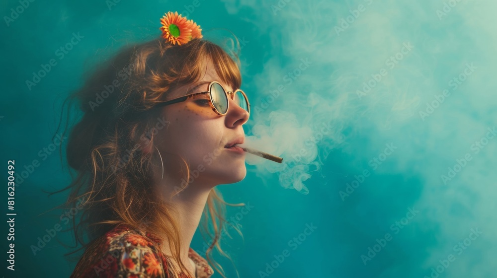 Fototapeta premium People smoke cannabis with smoke for entertainment usage