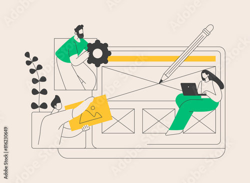 Prototyping abstract concept vector illustration.