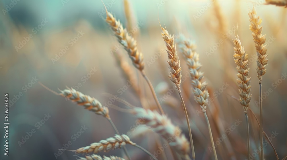 Close up of wheat ear in a wheat field Close up of wheat ear in a wheat field