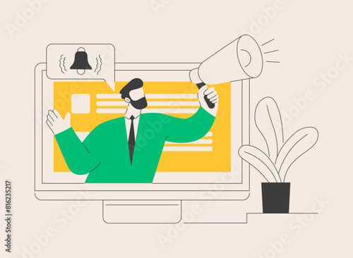 Job alert abstract concept vector illustration.
