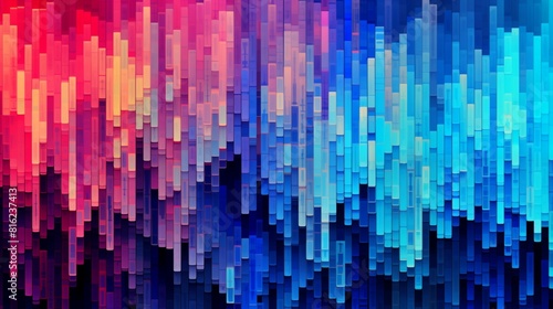 Vibrant Colorful Abstract background with Pixel Gradient Patterns.