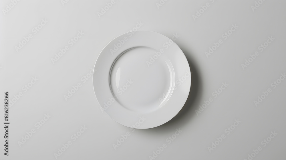 white plate on a white background : Generative AI white plate on a white background : Generative AI