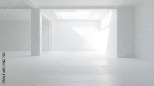 Wallpaper Mural Empty white room : Generative AI Torontodigital.ca